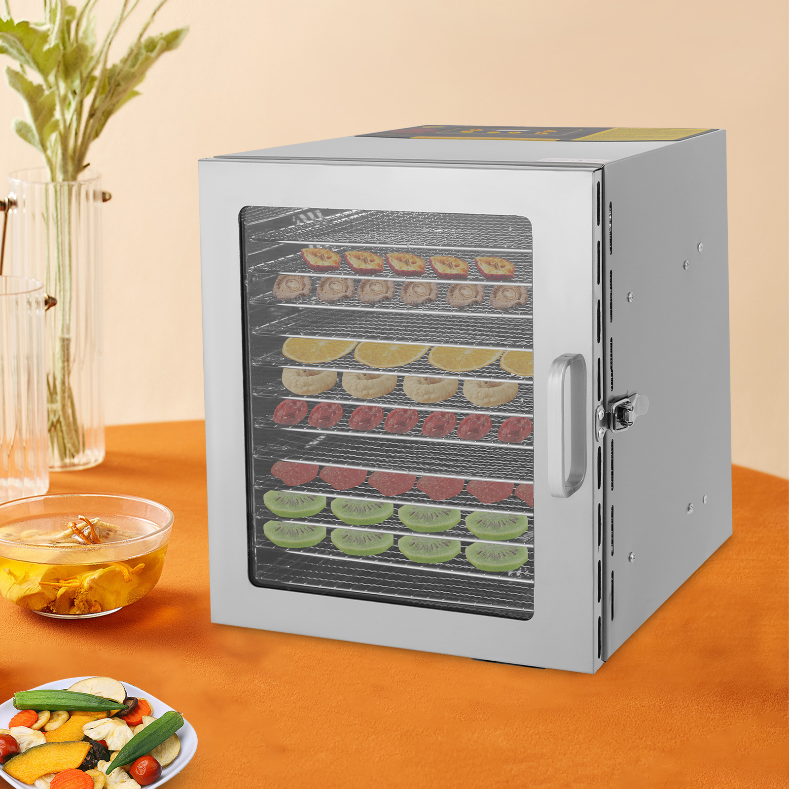 Food Processor Snacks - Silver Fruit Dryer 1000W 110V Stainless