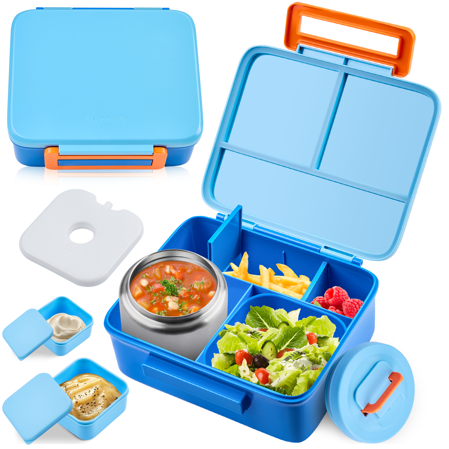 Food Snacks Box - Bento Lunch Box for Kids with