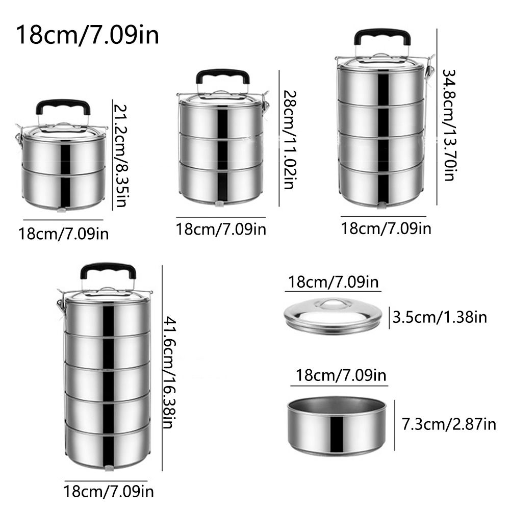 Round Stackable Lunch Snack Bo - Snacks Food Warmer recension och pris