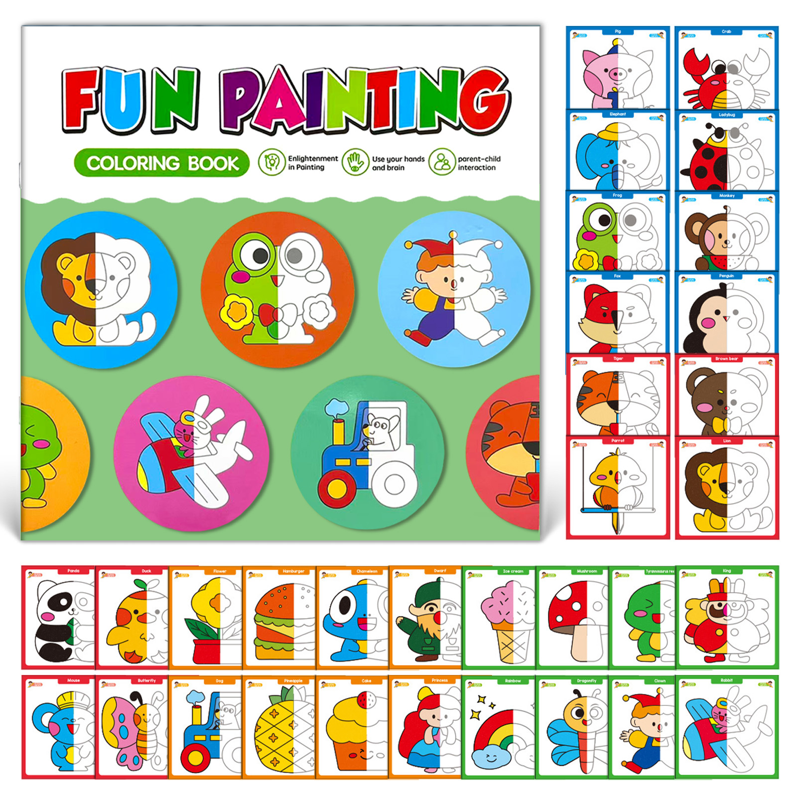 Kids Symmetrical Painting Acti - Food Snacks Coloring Book recension och pris
