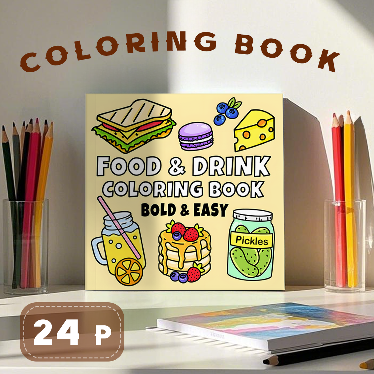Delicious Treats Coloring Book - Food Snacks Coloring Book recension och pris