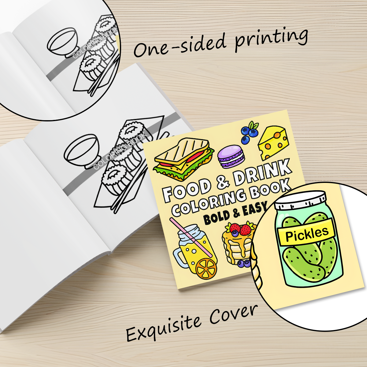 Delicious Treats Coloring Book - Food Snacks Coloring Book recension och pris