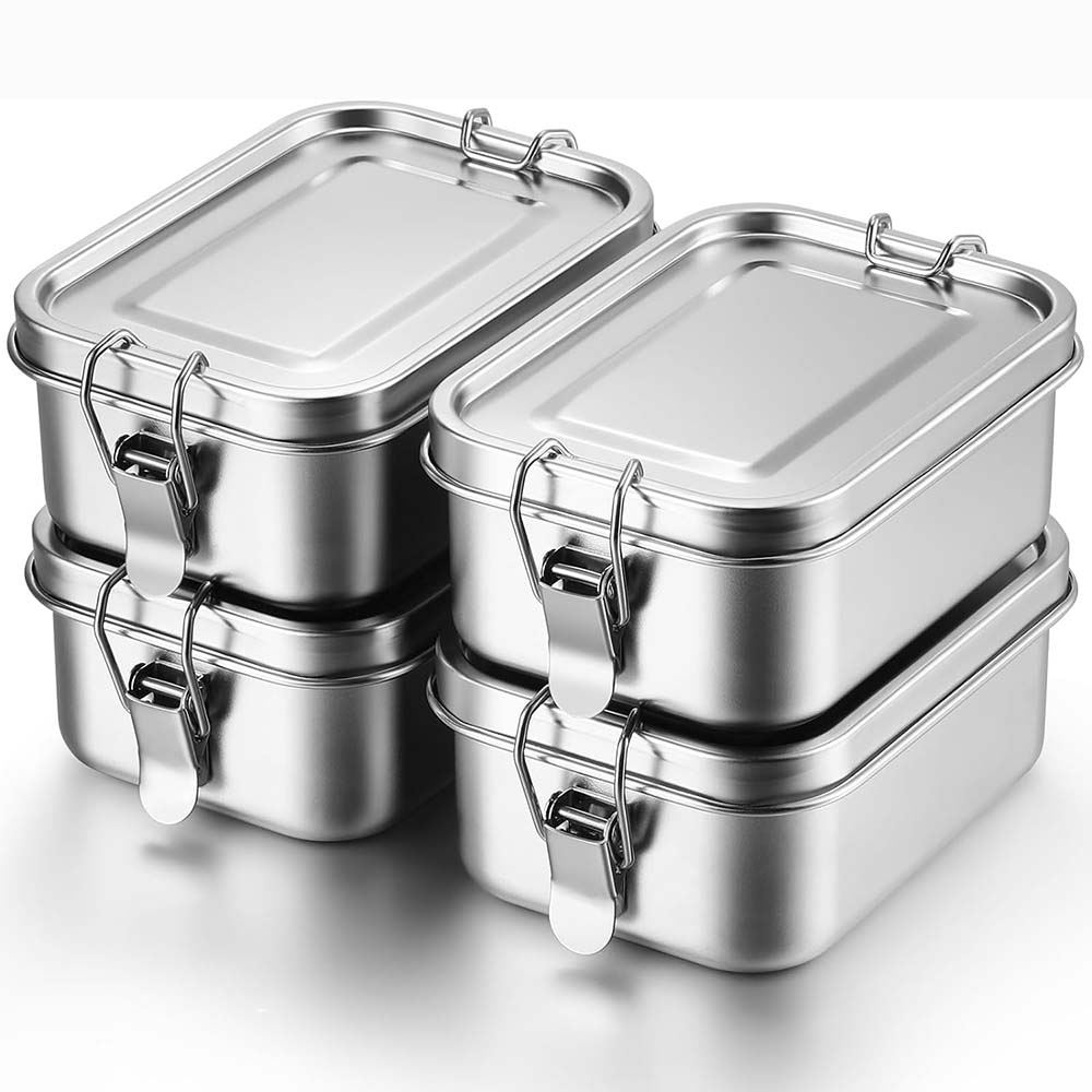 4Pcs Stainless Steel Bento Box - Food Snacks Box recension och pris
