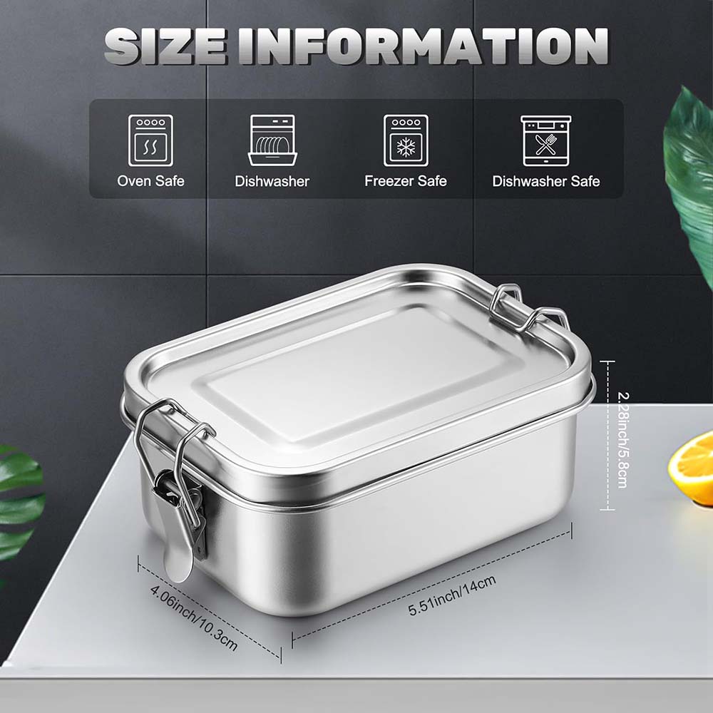 4Pcs Stainless Steel Bento Box - Food Snacks Box recension och pris