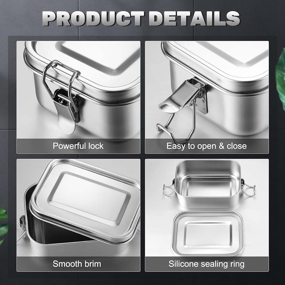 4Pcs Stainless Steel Bento Box - Food Snacks Box recension och pris