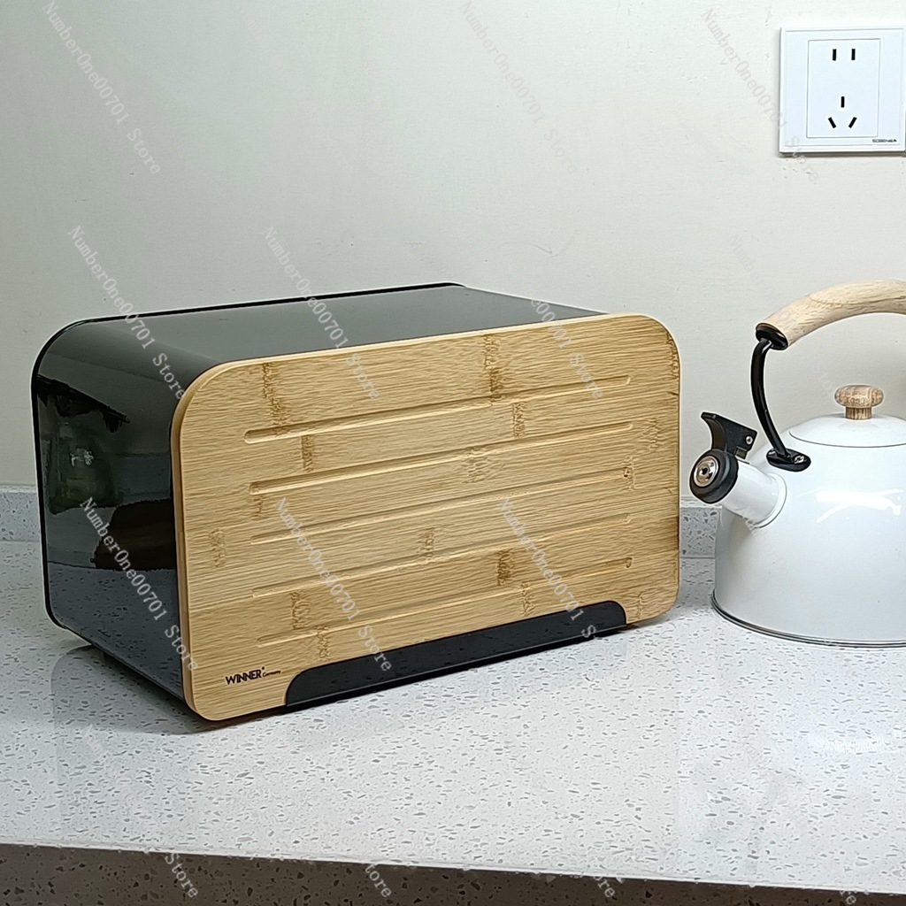 Kitchen Bread Box with Bamboo  - Food Snacks Box recension och pris