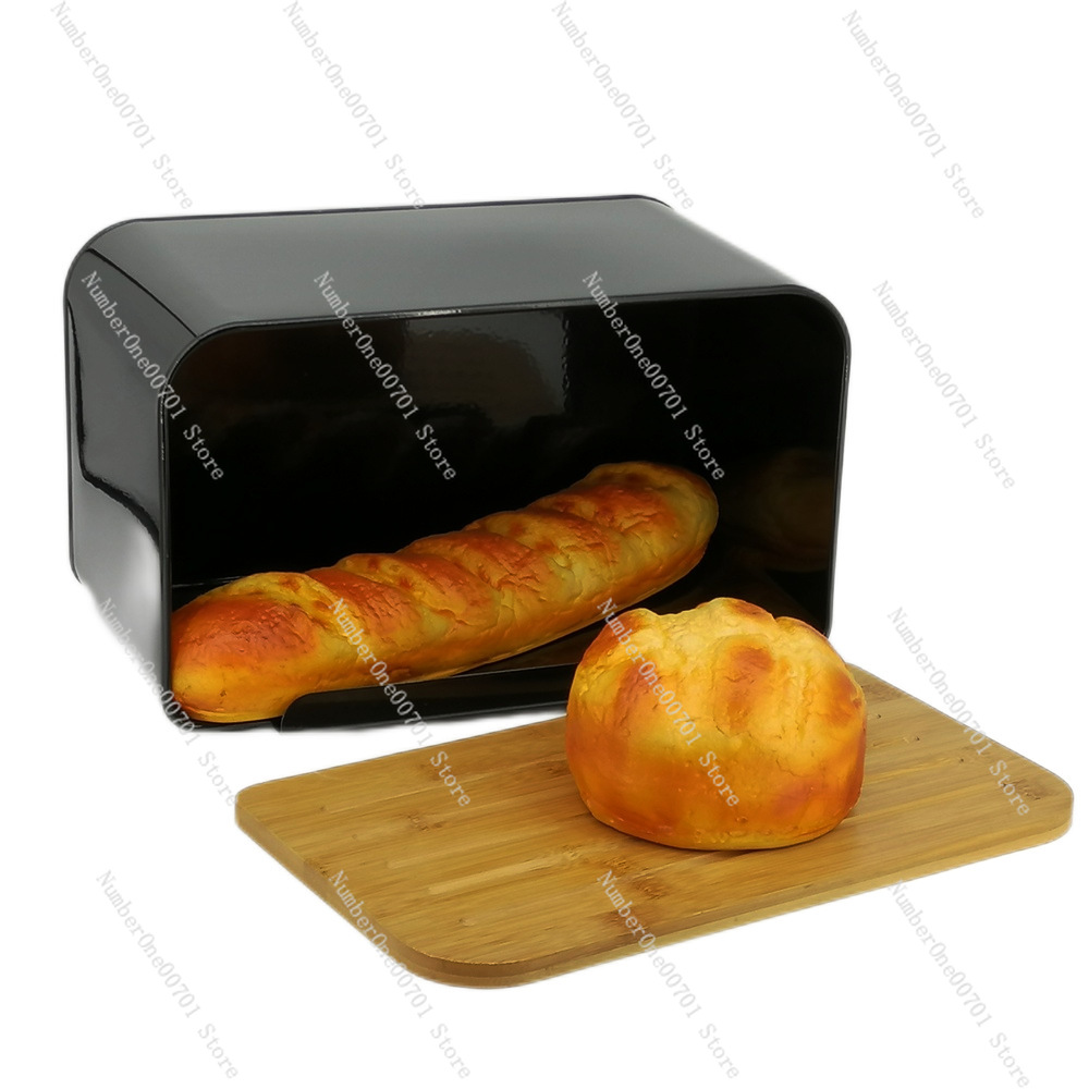 Kitchen Bread Box with Bamboo  - Food Snacks Box recension och pris