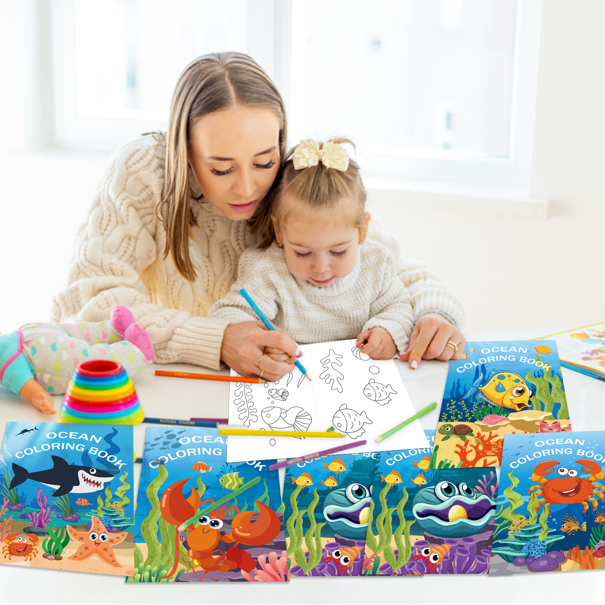 16pcs Cartoon Underwater World - Food Snacks Coloring Book recension och pris