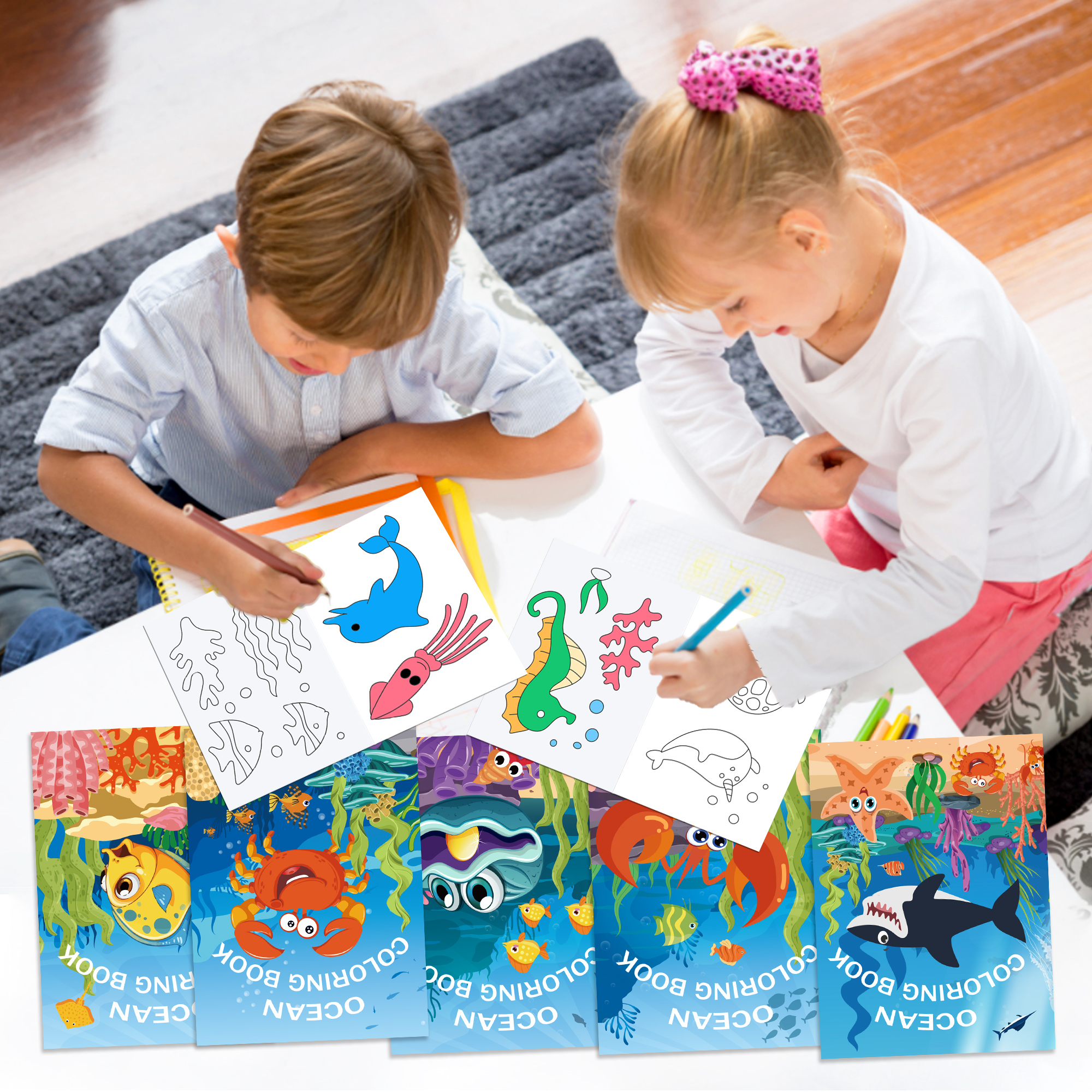 16pcs Cartoon Underwater World - Food Snacks Coloring Book recension och pris