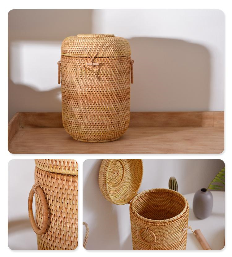 Handwoven Rattan Tea Storage B - Food Snacks Box recension och pris