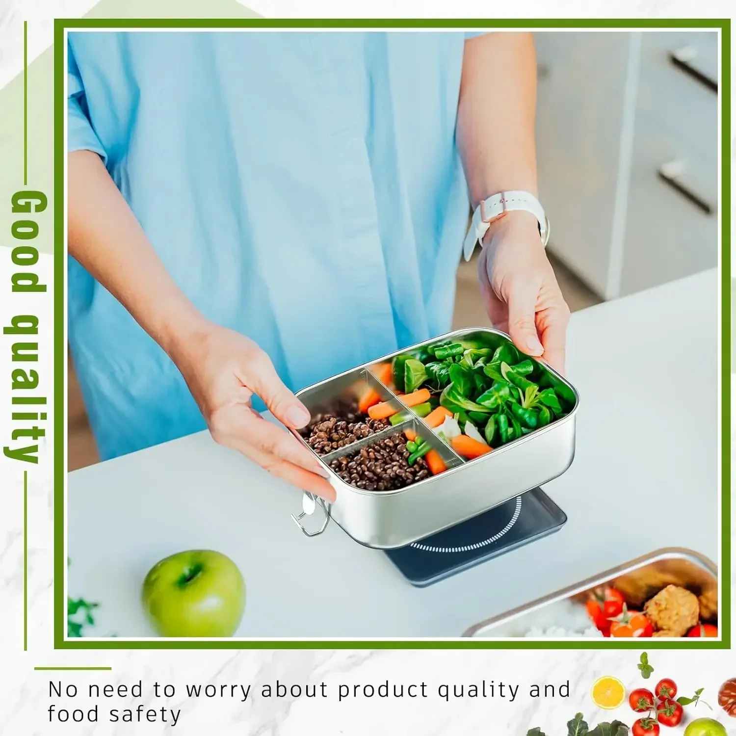 Stainless Steel Bento Box Meta - Food Snacks Box recension och pris