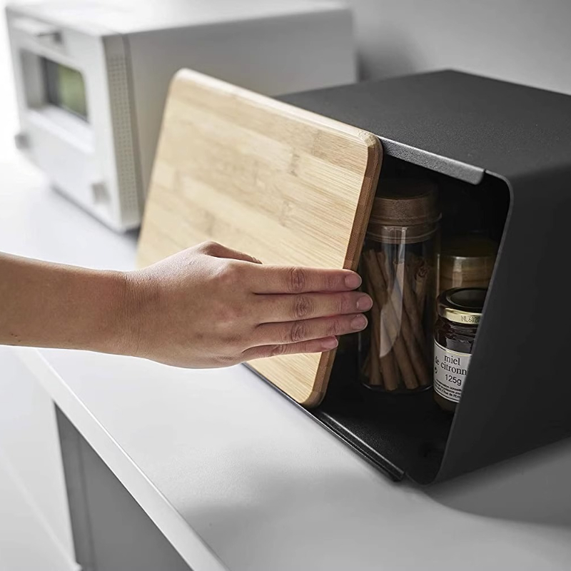 Bamboo Bread Box for Kitchen S - Food Snacks Box recension och pris