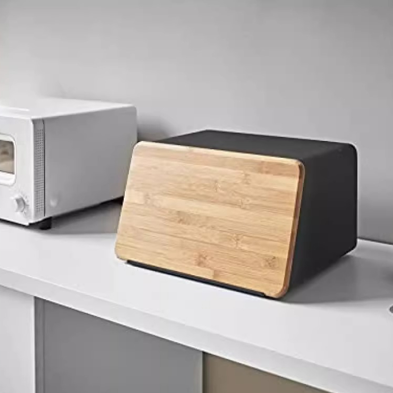 Bamboo Bread Box for Kitchen S - Food Snacks Box recension och pris
