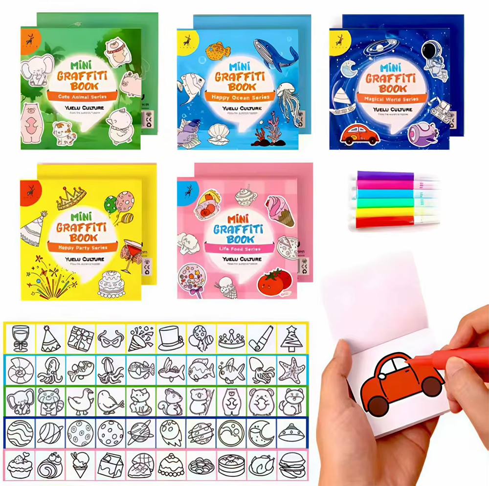 50Sheets Mini Graffiti Noteboo - Food Snacks Coloring Book recension och pris