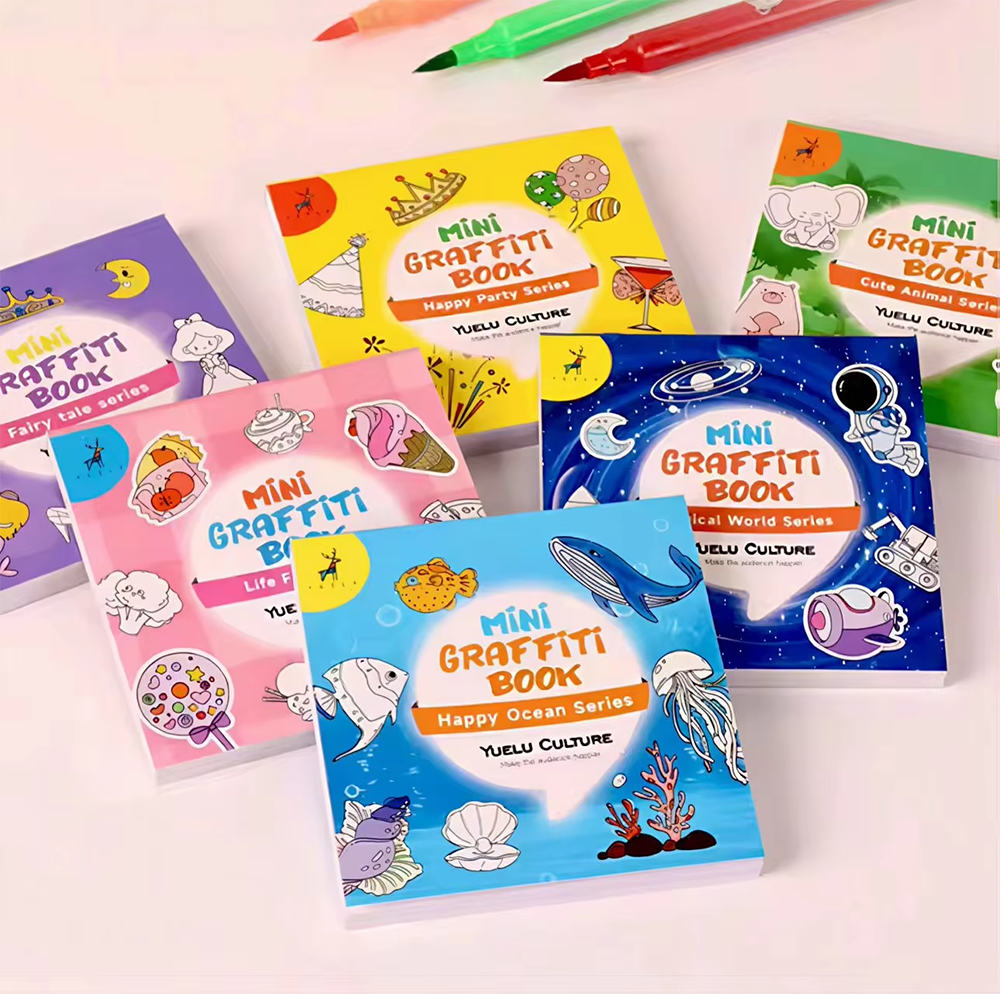 50Sheets Mini Graffiti Noteboo - Food Snacks Coloring Book recension och pris