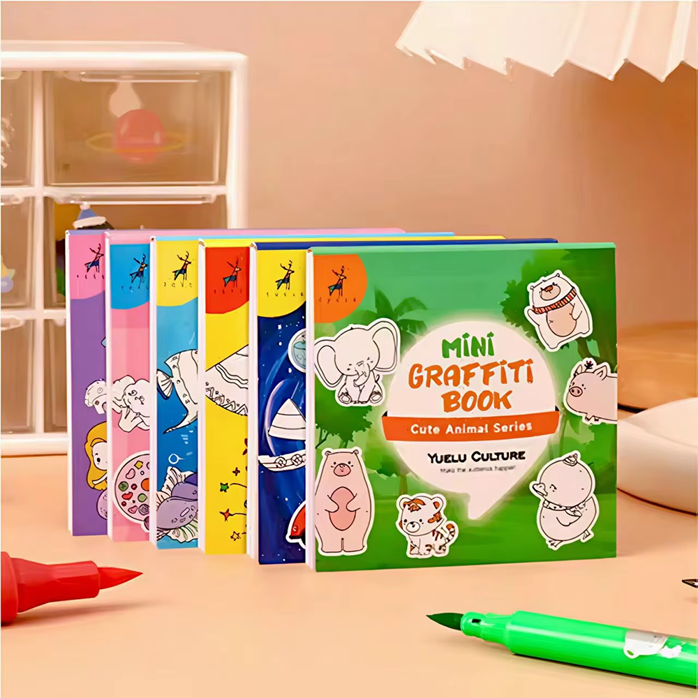 50Sheets Mini Graffiti Noteboo - Food Snacks Coloring Book recension och pris