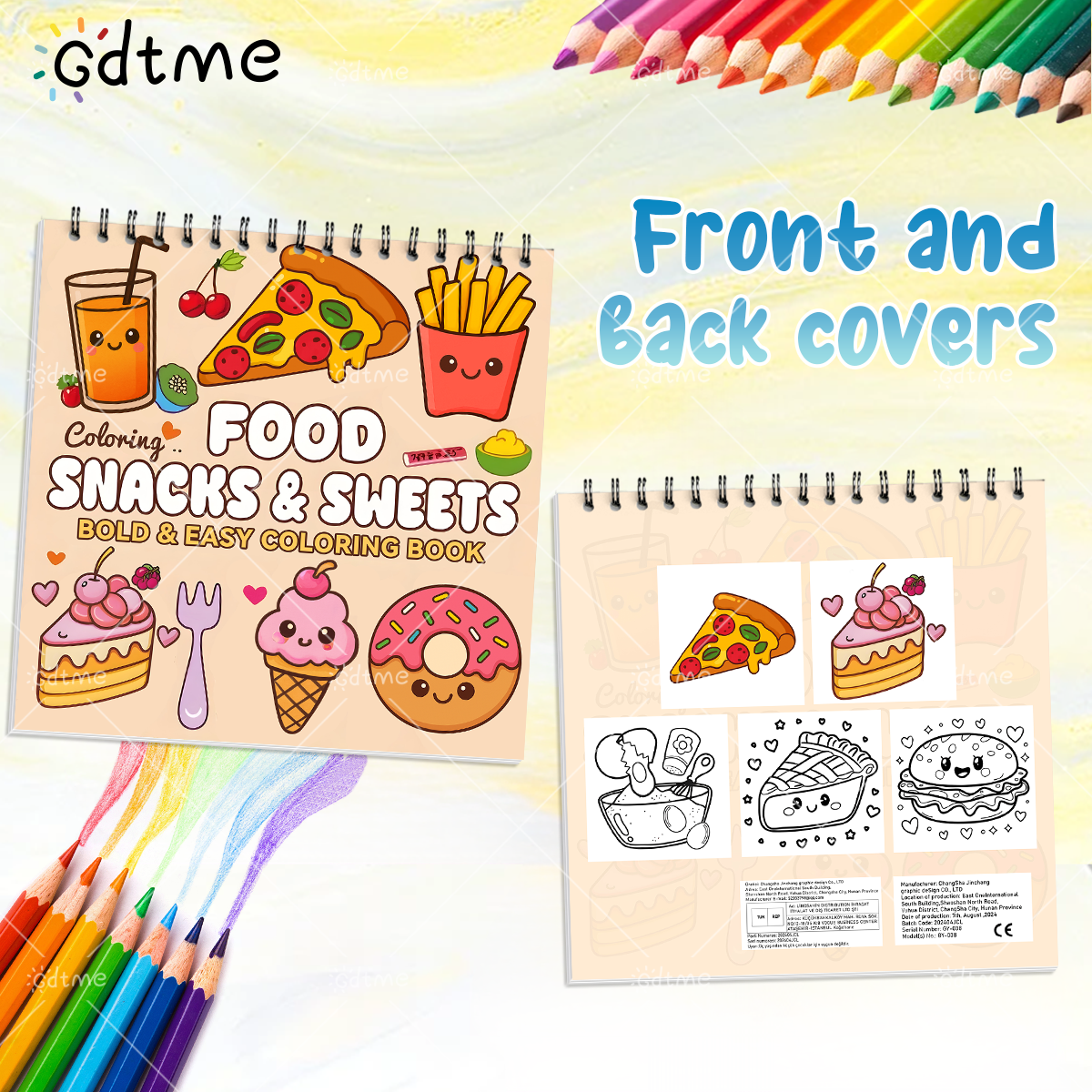 FOOD SNACKS & SWEETS Themed Co - Food Snacks Coloring Book recension och pris