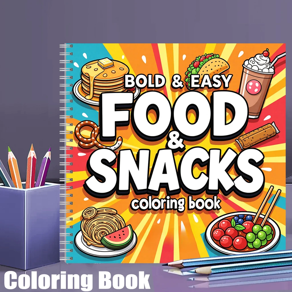 Food and Snacks Coloring Book  - Food Snacks Coloring Book recension och pris