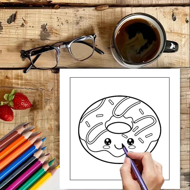 Food and Snacks Coloring Book  - Food Snacks Coloring Book recension och pris