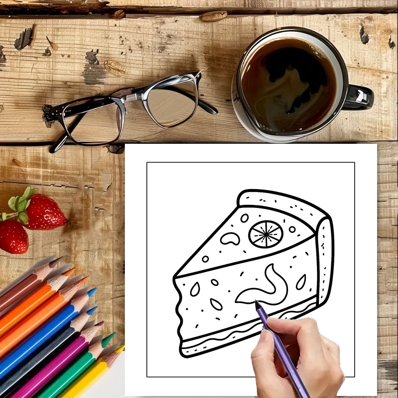Food and Snacks Coloring Book  - Food Snacks Coloring Book recension och pris