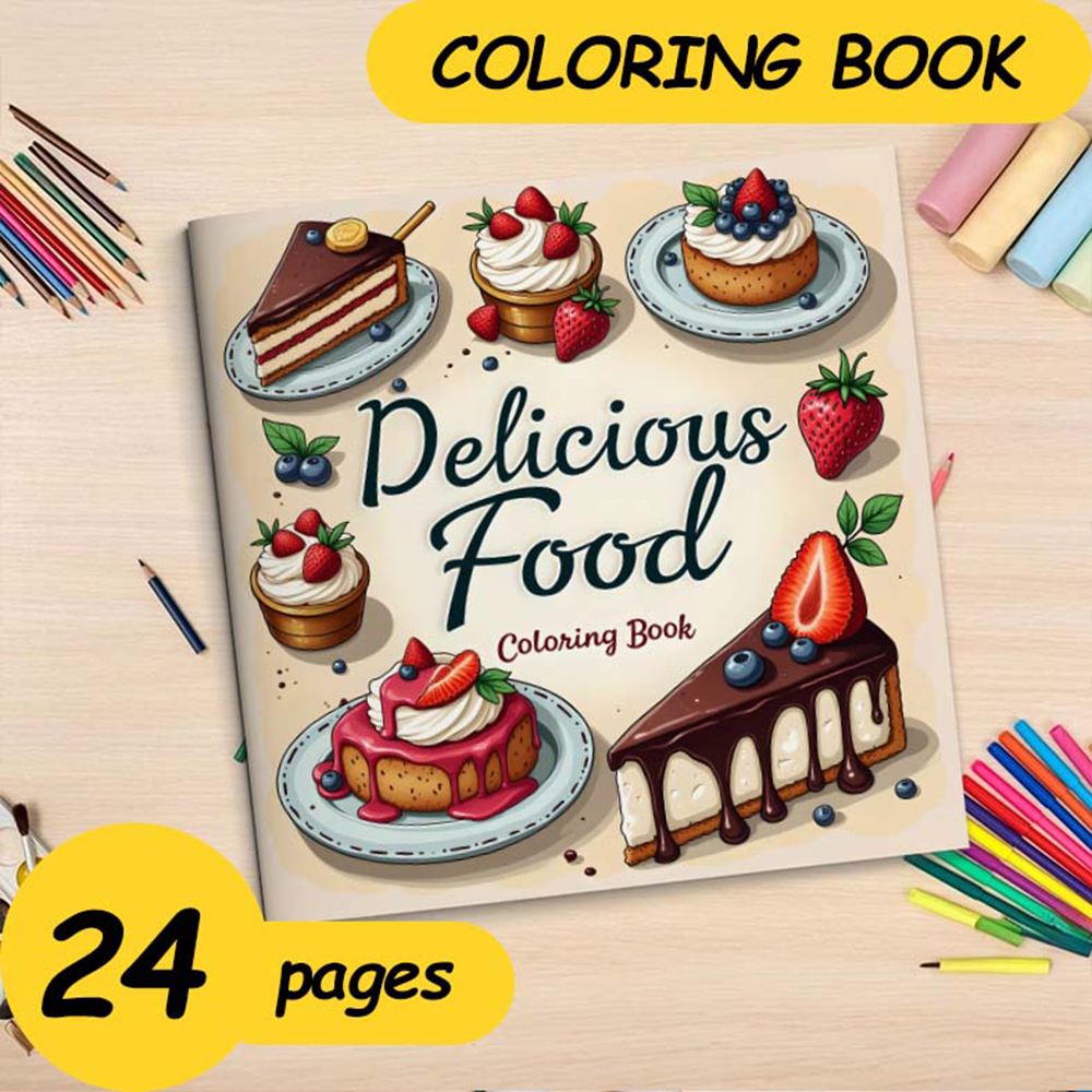 1pc Food Style Art Coloring Bo - Food Snacks Coloring Book recension och pris