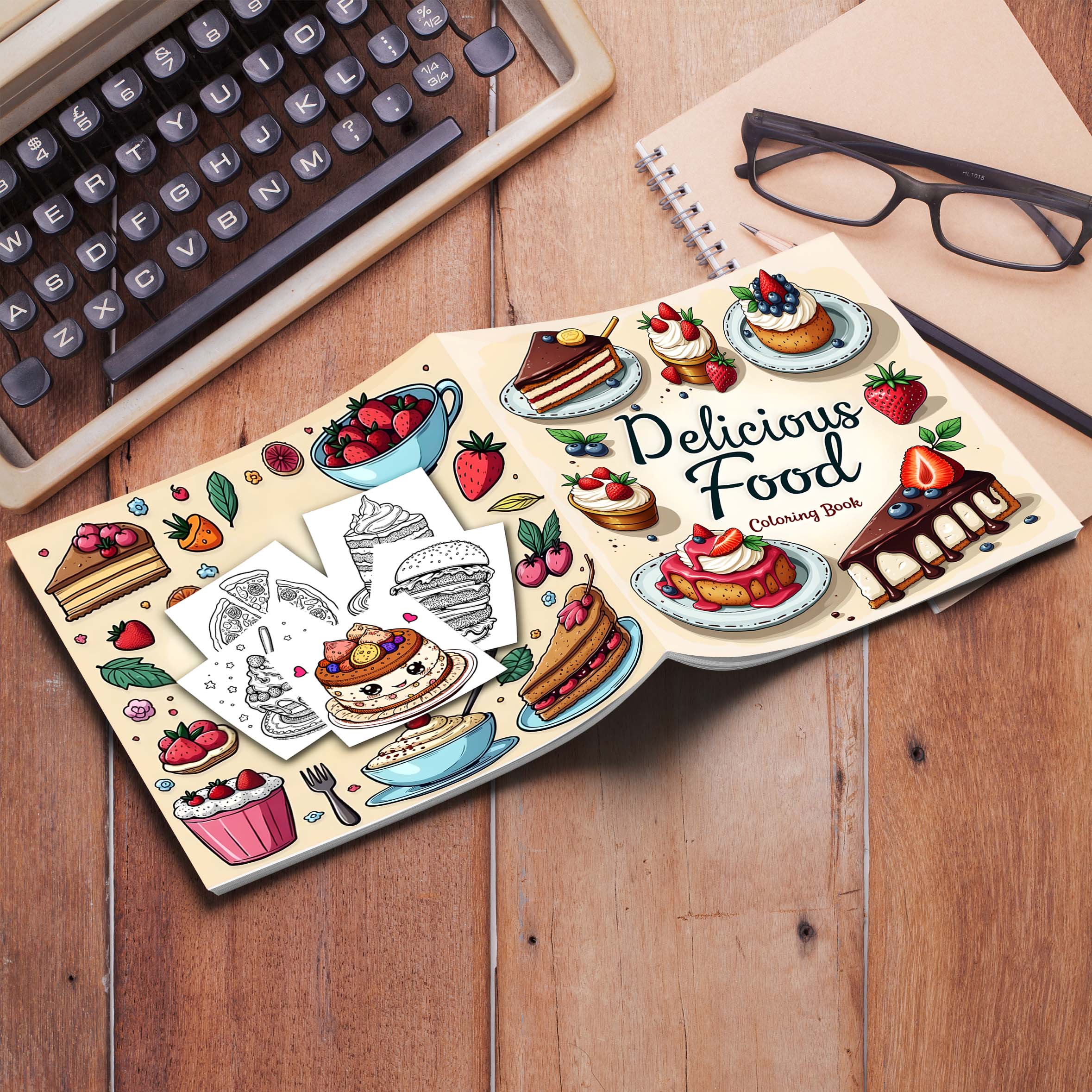 1pc Food Style Art Coloring Bo - Food Snacks Coloring Book recension och pris