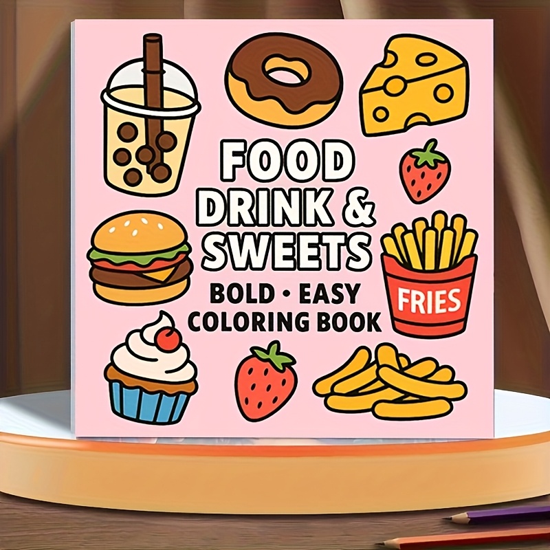 Original Upgraded Version, 24  - Food Snacks Coloring Book recension och pris