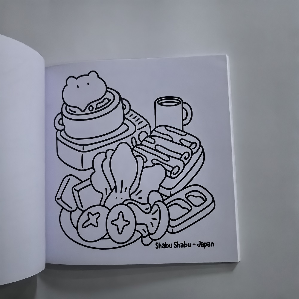 Asian Food Easy-bold Coloring  - Food Snacks Coloring Book recension och pris