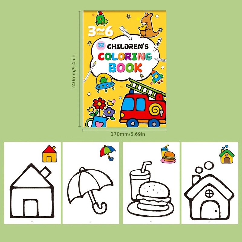 Children's Drawing Book, Conta - Food Snacks Coloring Book recension och pris