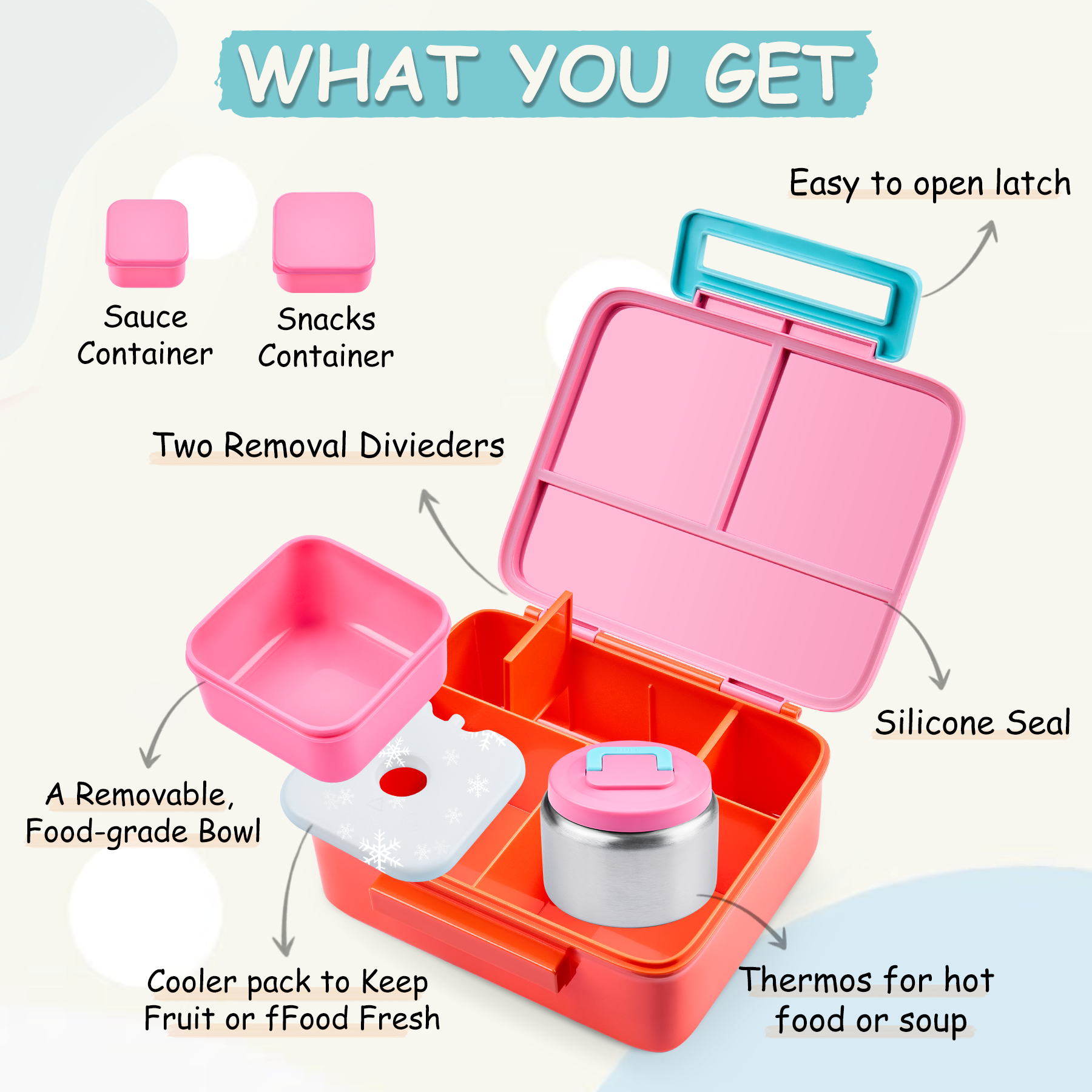Bento Lunch Box for Kids with  - Food Snacks Box recension och pris