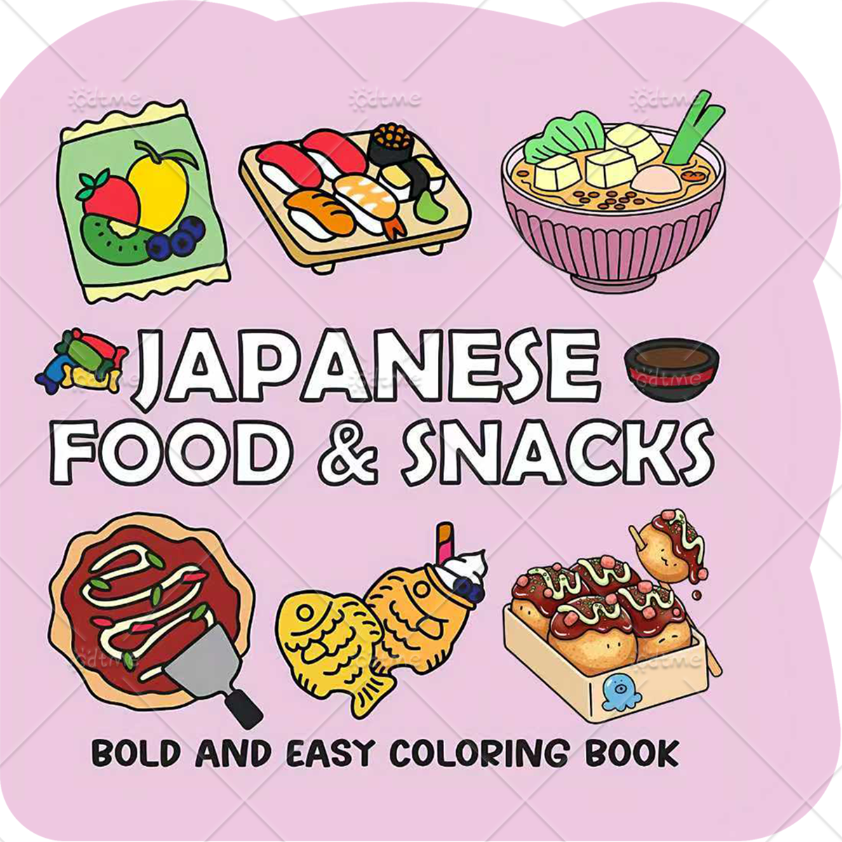 JAPANESE FOOD & SNACKS Irregul - Food Snacks Coloring Book recension och pris