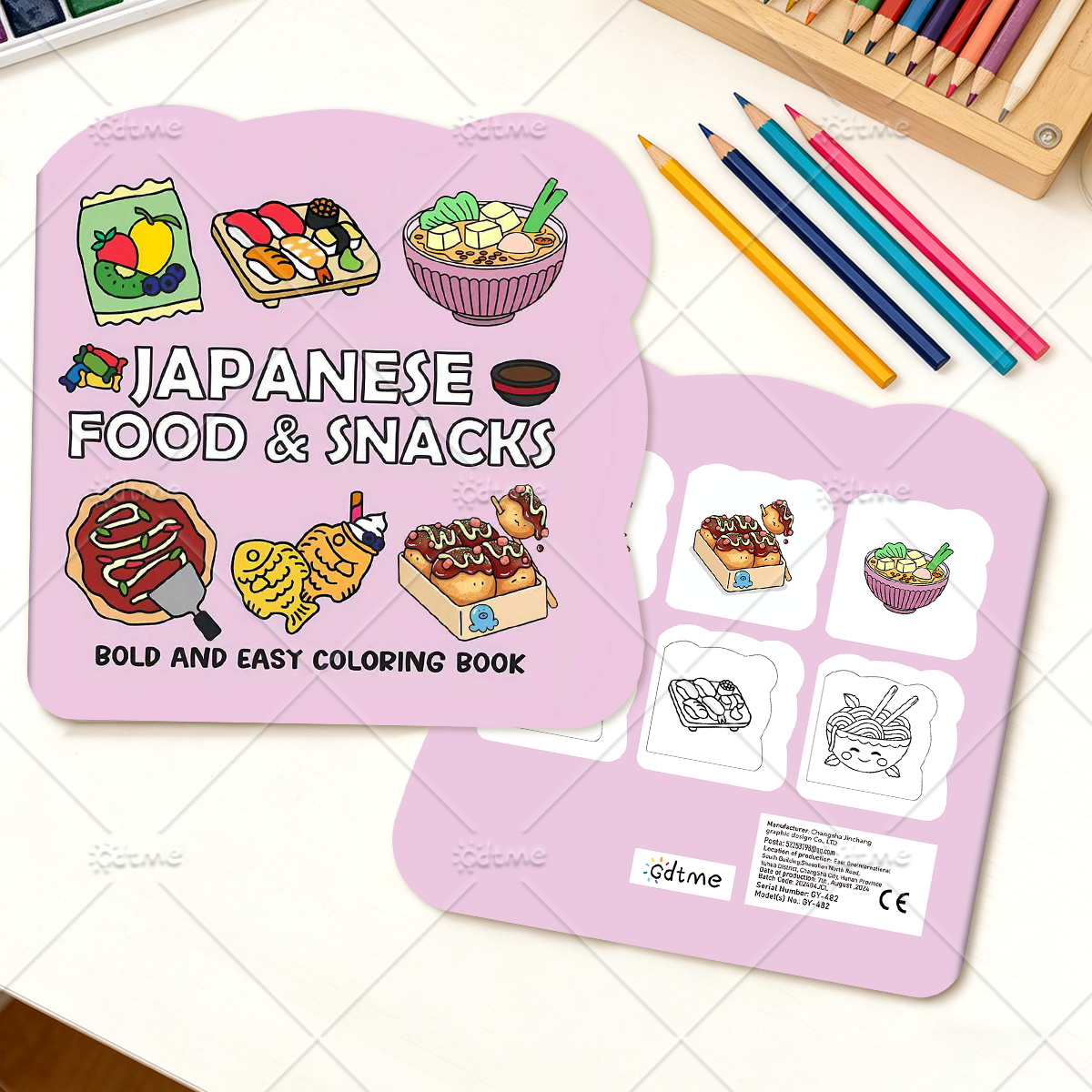 JAPANESE FOOD & SNACKS Irregul - Food Snacks Coloring Book recension och pris